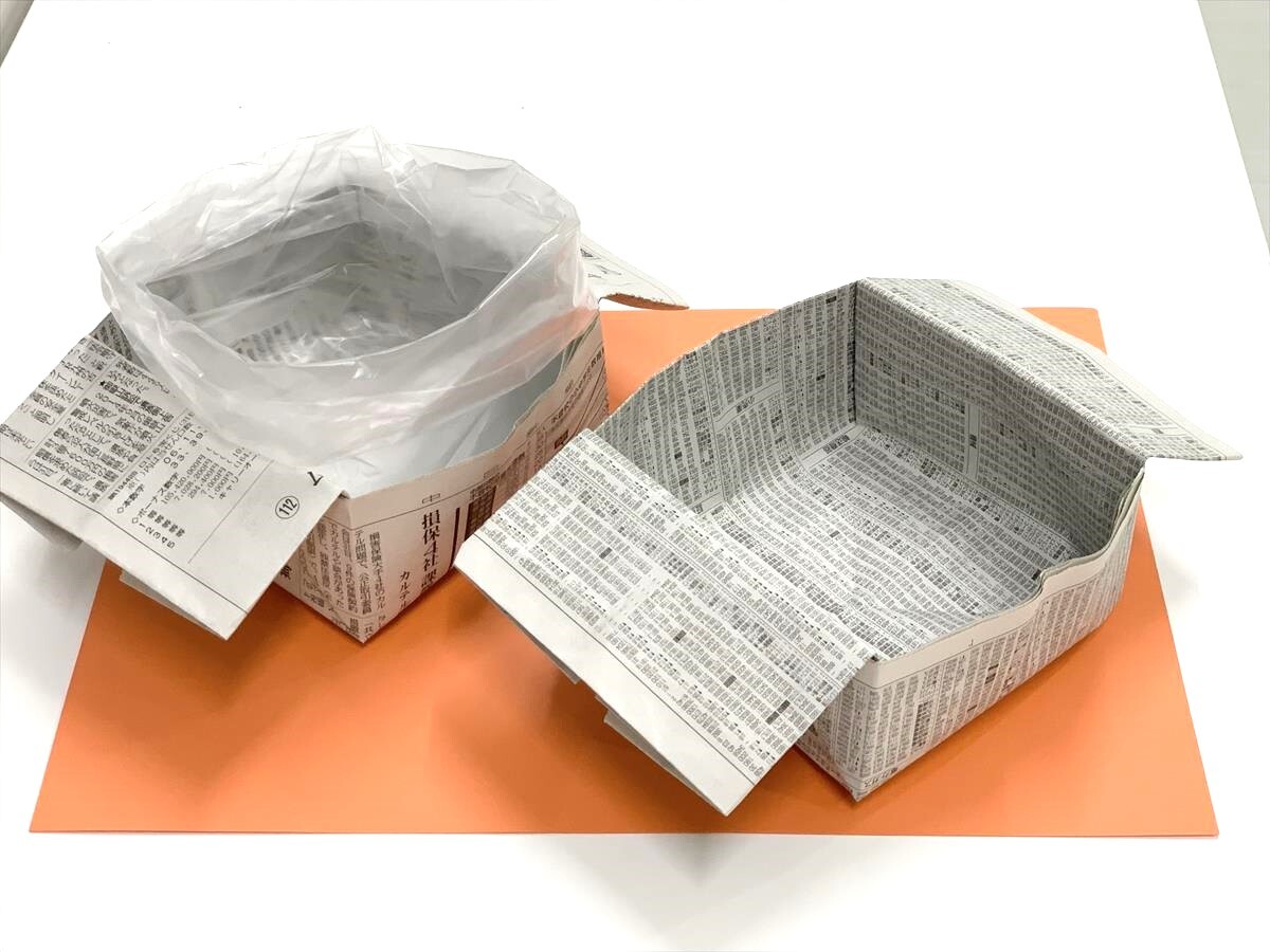 新聞紙の皿